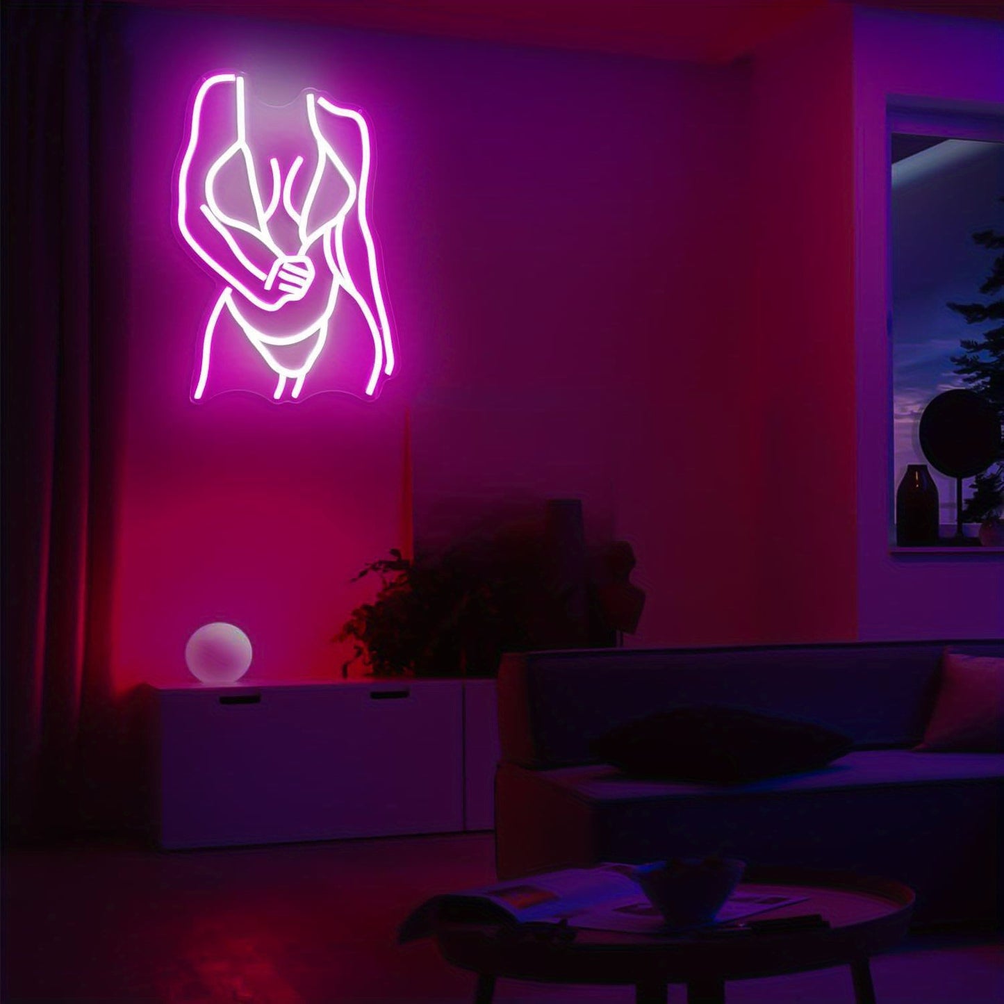 Neon Woman Sign - Dimmable.