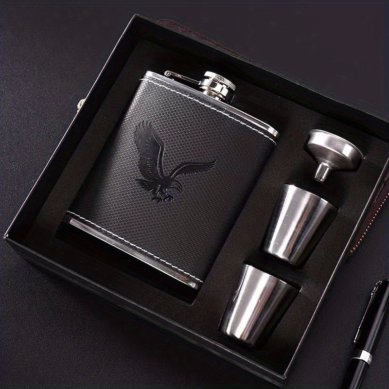 Stainless Steel Flask With Funnel and Cups