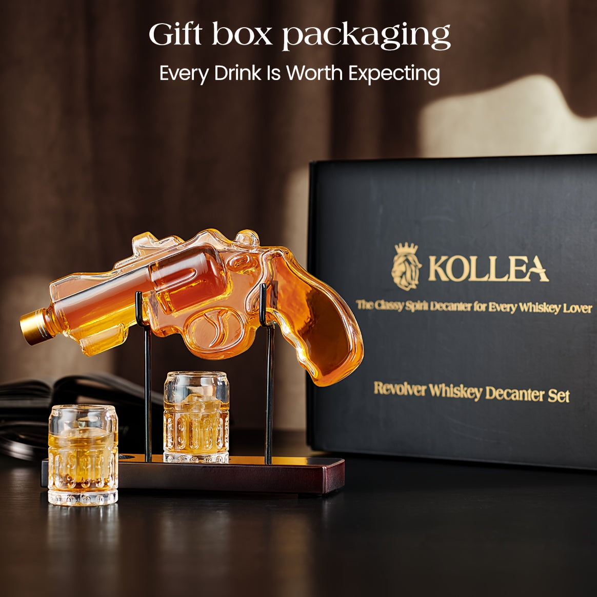 Whiskey Gun with Shot Glasses