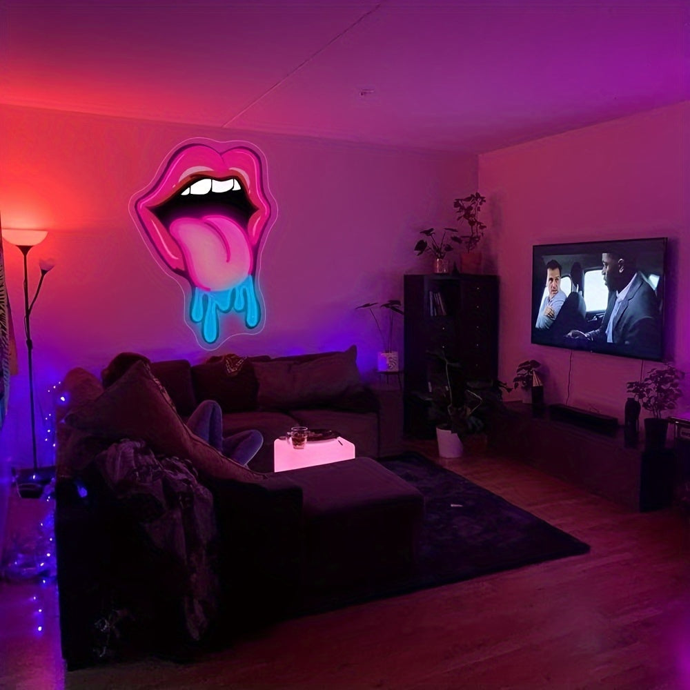 Neon Lips Sign