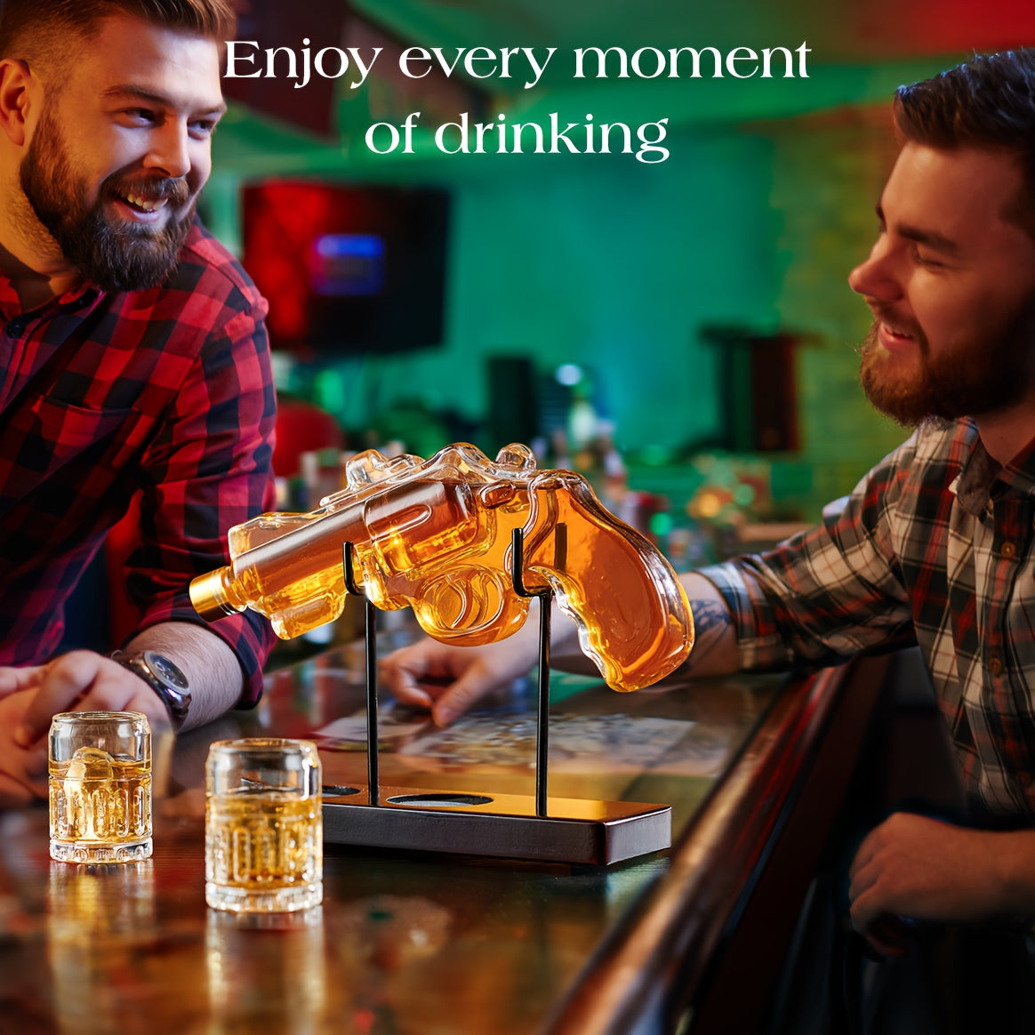 Whiskey Gun with Shot Glasses