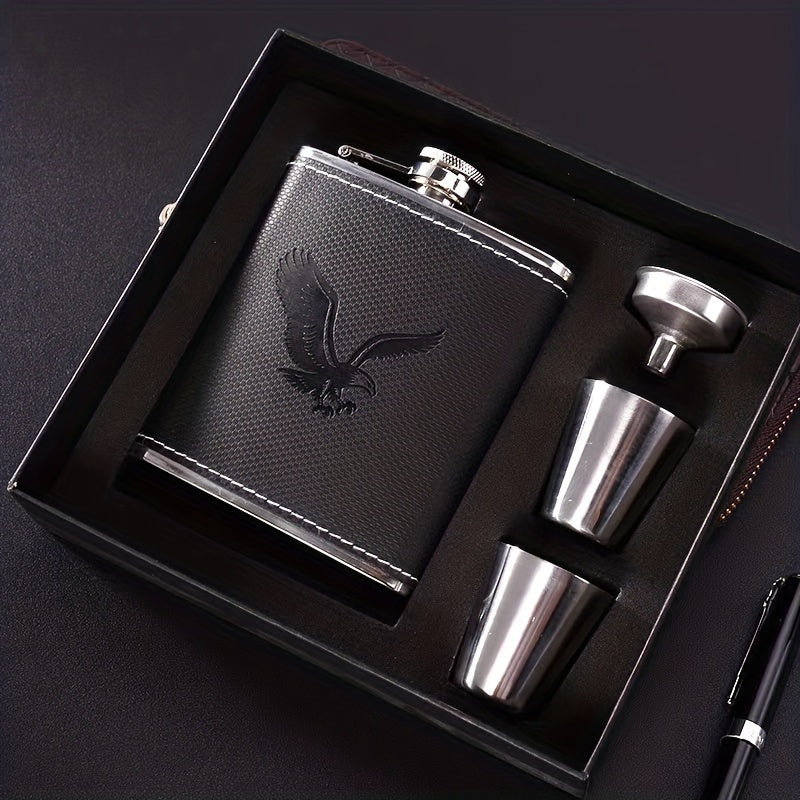 Stainless Steel Flask With Funnel and Cups