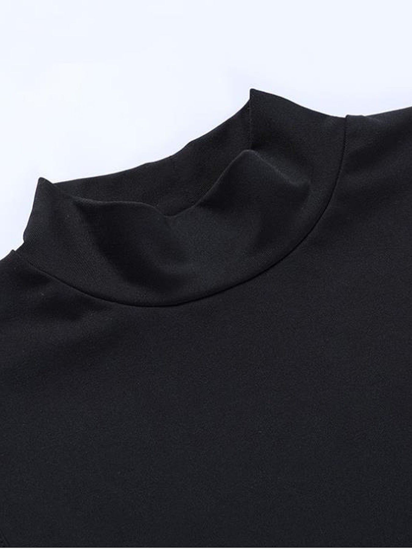 Solid Sleeveless Hollow Out Dress, High Split High Neck Dress, Women's Clothing