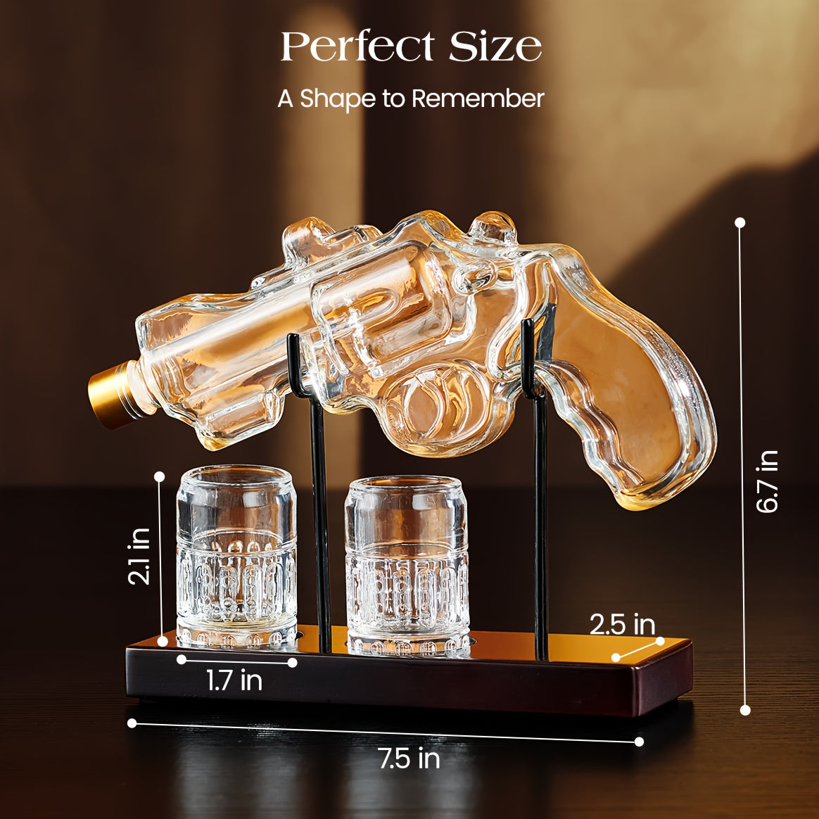 Whiskey Gun with Shot Glasses
