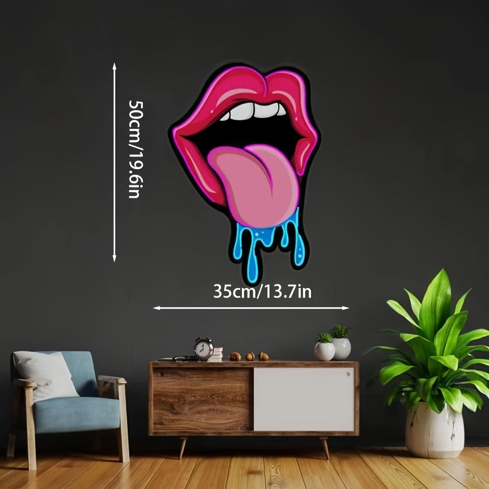 Neon Lips Sign