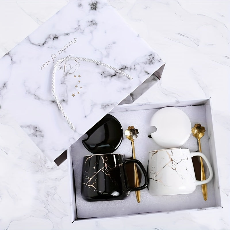 Marble Coffee Mug Set