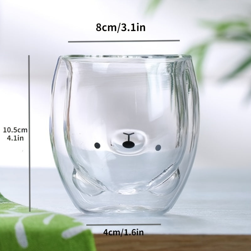 Coffee Bear & Coffee Cat Glass