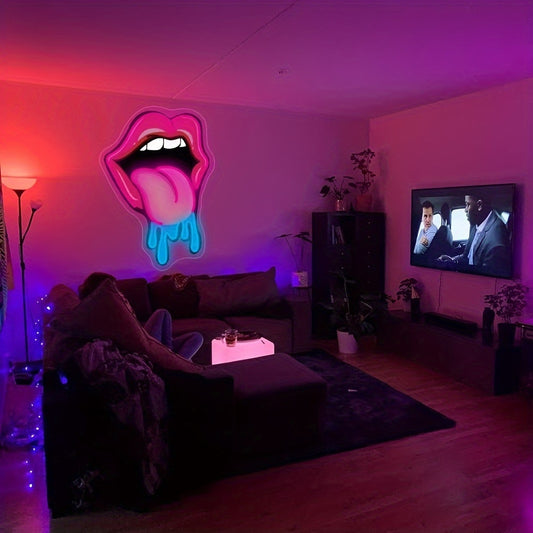 Neon Lips Sign