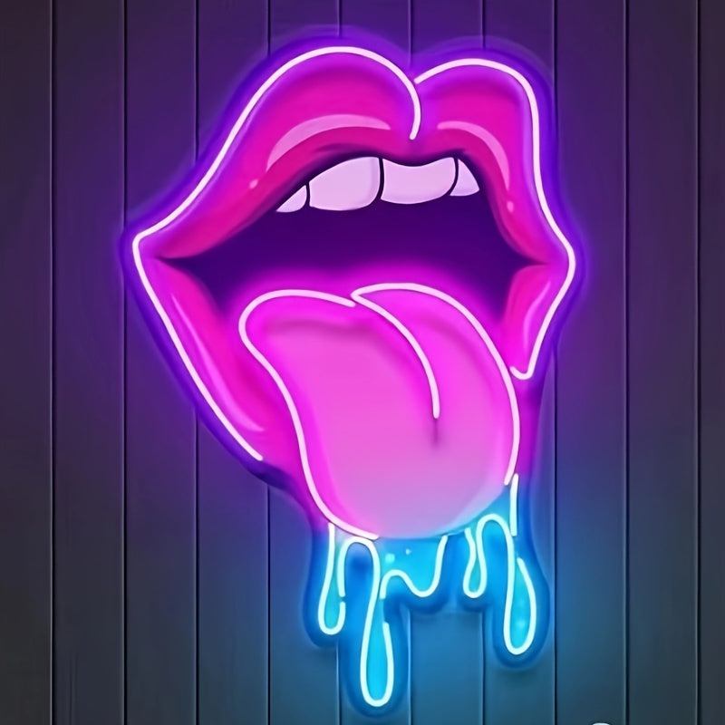 Neon Lips Sign